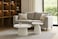 2-Piece Metal Serving Table Set - White