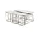 1+6 Marble Serving Table Set - Silver
