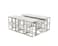 1+6 Marble Serving Table Set - Silver