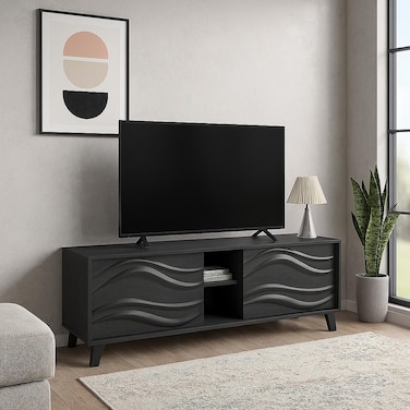 وحدة تلفزيون - ١٤٠ × ٤٠ × ٤٥ سم - أسود