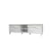 TV Unit - 180 x 40 x 45 cm - White