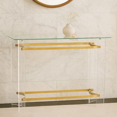 Acrylic Reception Entrance - Gold - 80x40x120cm