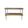 Wooden Reception Entrance with Glass 80x120x40 cm - Brown