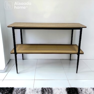 Wooden Reception Entrance with Glass 80x120x40 cm - Brown