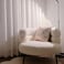 Single chair (white boucl&eacute; fabric)