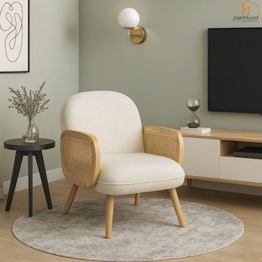 كرسي- مفرد خشب - ابيض