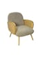 Single Wooden Chair - Beige