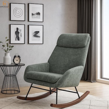 Rocking Recliner Chair - Gray