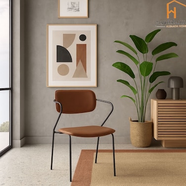 Outdoor Iron Single Chair - Brown