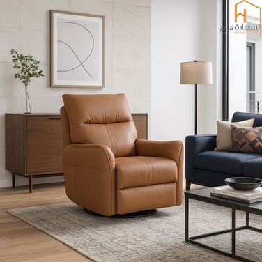 Swivel Rocking Recliner Chair - Coffee