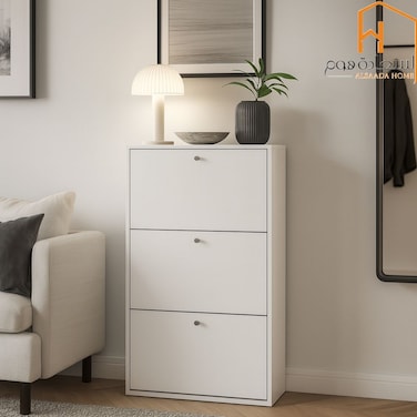 دولاب أحذية متعدد الأغراض 120×25×62- ابيض