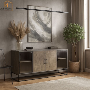 Multipurpose Buffet Cabinet - 40X90X160 cm - Gray