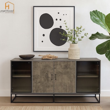 Multipurpose Buffet Cabinet - 40X90X180 cm - Gray
