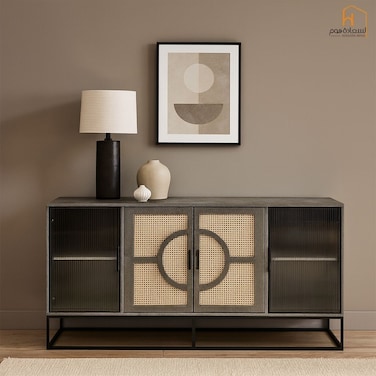 Multipurpose Buffet Cabinet - 40X90X180 cm - Gray