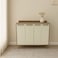 Multipurpose Shoe Cabinet 100x32x120 - Brown and Beige