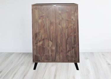 Multi-purpose shoe cabinet 80x35x110 cm - Light brown