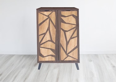 Multi-purpose shoe cabinet 80x35x110 cm - Beige