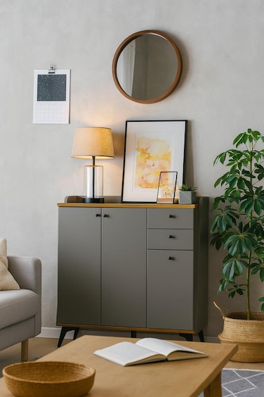 Multi-purpose shoe cabinet 100x34x98 - Gray