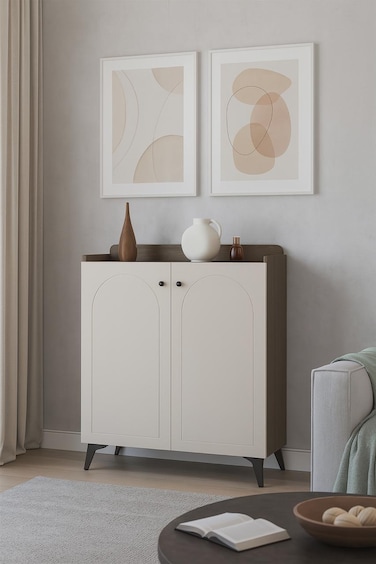 Multi-purpose shoe cabinet 97x33x80 - White