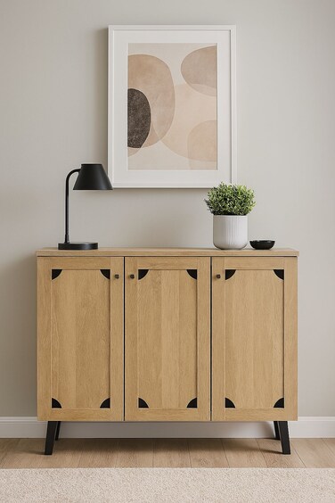 دولاب أحذية متعدد الأغراض 120×32×94- بني فاتح