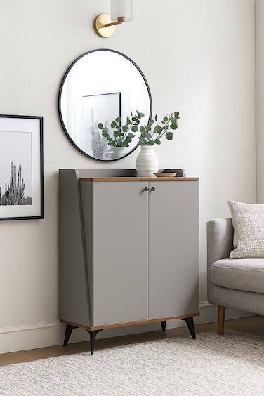 Multi-purpose shoe cabinet 80x34x98 - Gray