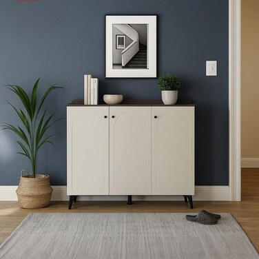 دولاب أحذية متعدد الأغراض 120×33×97- رمادى