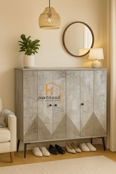 دولاب أحذية متعدد الأغراض 100×32×95- رمادى