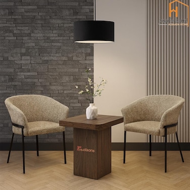 Tea table set with 2 chairs - wood