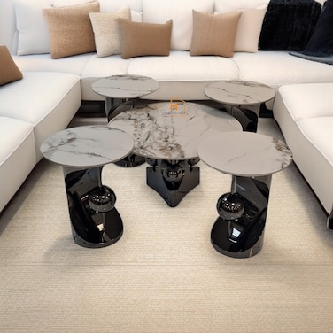 4-piece coffee table set - black
