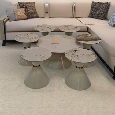 6-piece coffee table set - white