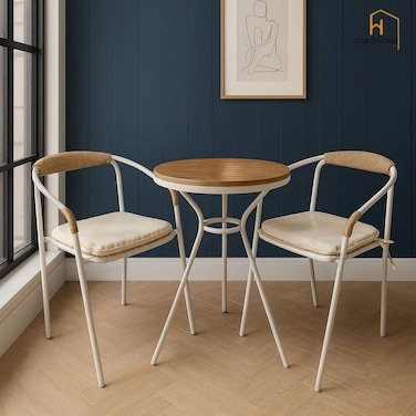 Tea Table Set - 2 Chairs - Wooden