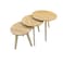 Wooden Serving Table Set - Wood - 3 Pieces