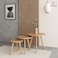 Wooden Serving Table Set - Wood - 3 Pieces
