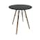 Single Wooden Service Table - Black - 80*80*75