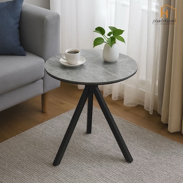 طاولة خدمة مفرد سيراميك - رمادى-70*70*75