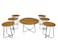 6+1 Wooden Service Table Set - Brown