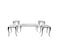 Ceramic Serving Table Set - 4+1 - Black