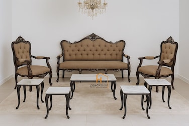 Ceramic Serving Table Set - 4+1 - Black