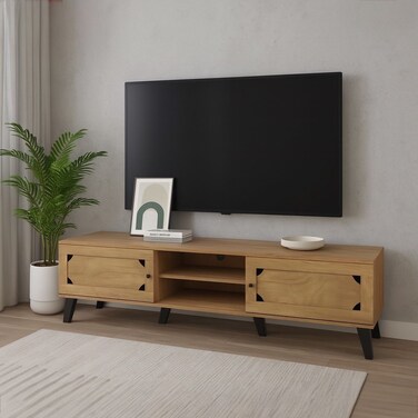 وحدة تلفزيون- 160×40×44سم- بني فاتح