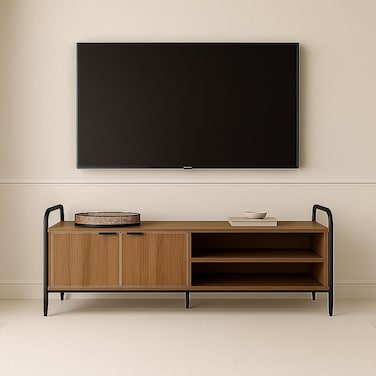 TV Unit - 180 x 40 x 50 cm - Light Brown