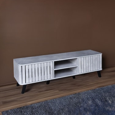 TV Unit - 160x40x45cm - Light Gray