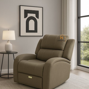 Swivel Rocking Recliner Chair - Beige