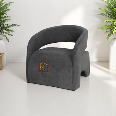 كرسي مخمل مفرد-70x80x70- رمادى غامق