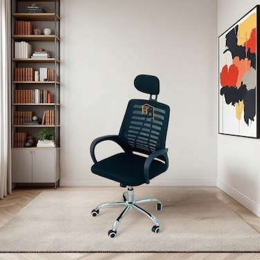 Swivel Office Chair (126 x 68 x 58) - Black