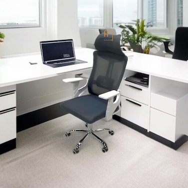 Swivel Office Chair (121 x 66 x 58) - White