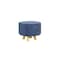 Single Velvet Chair - 28 x 27 x 28 - Blue