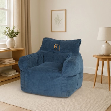 Single Velvet Chair - 75 x 67 x 70 - Blue