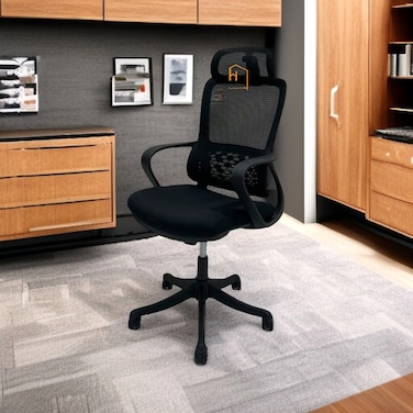 Swivel Office Chair 126x70x66 - Black
