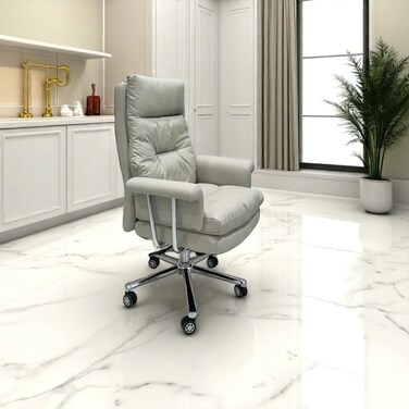 كرسي مكتب دوار متحرك 125×65×65- ابيض