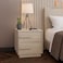 Fixed wooden chest of drawers - beige